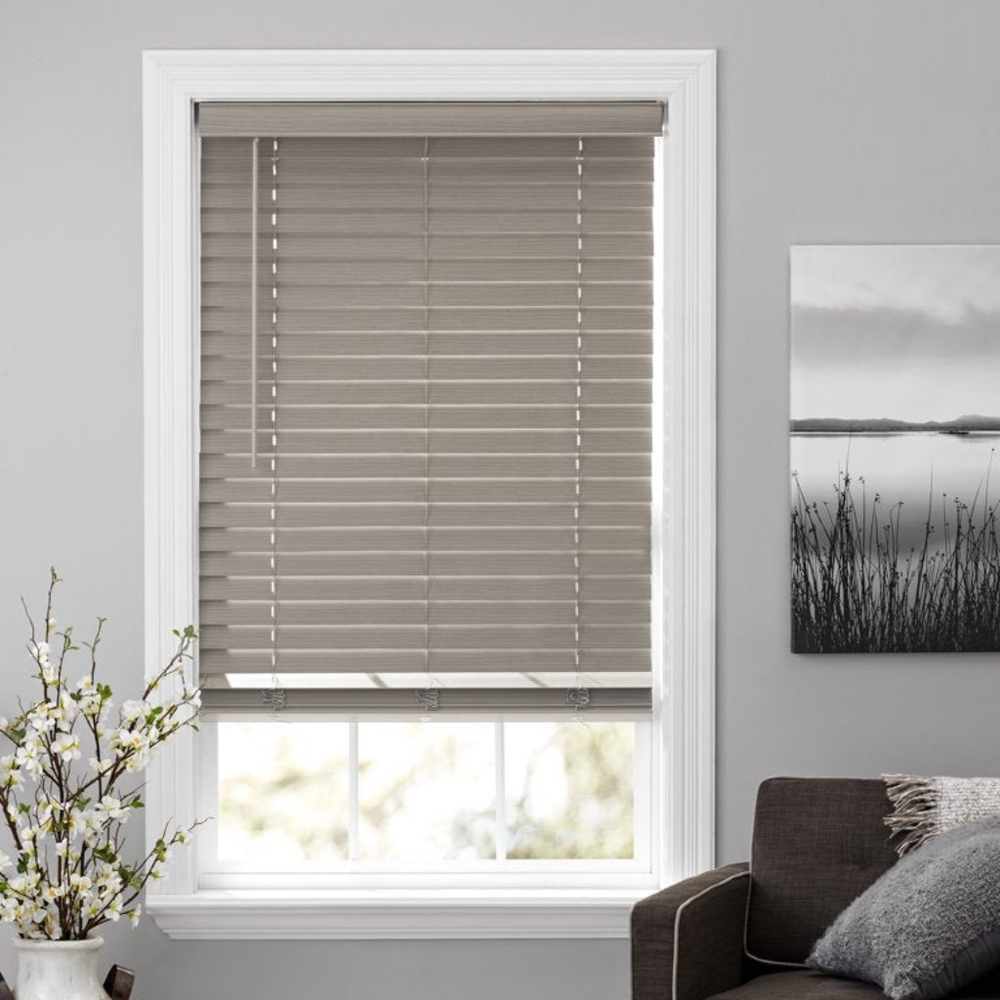 34" x 64" Faux Wood Cordless Blinds
